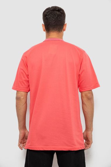 Поло чоловіче однотонне, колір кораловий, 244R1798 | Зображення 3