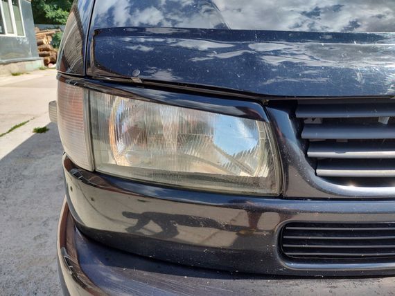 Вії Прямий капот (2 шт) чорний мат для Volkswagen T4 Caravelle/Multivan | Зображення 2