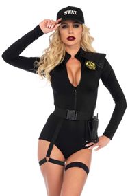 Костюм Leg Avenue SWAT Team Babe Черный XS