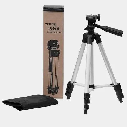 Штатив для телефона и фотоаппарата Tripod 3110 PRO портативный трипод 0,35-1.02м высота. Цвет: серебряный | Зображення 9
