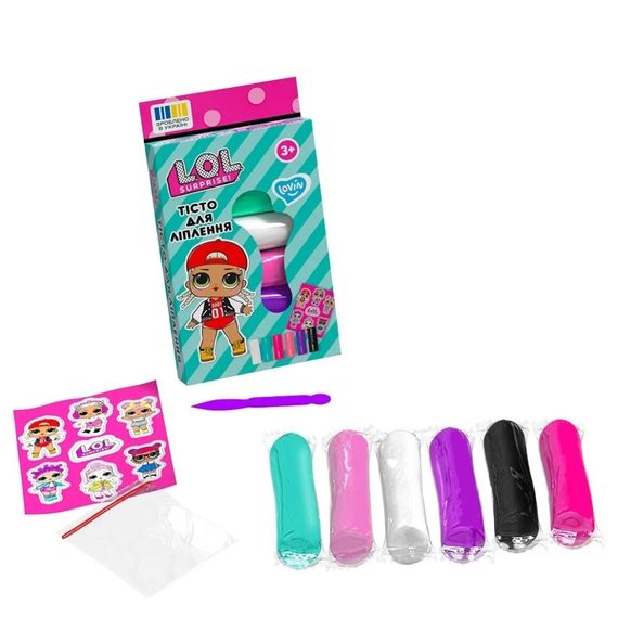Набір для ліплення з тістом L.O.L. Surprise! LOL41245 у стиках 6 кольорів | Зображення 3