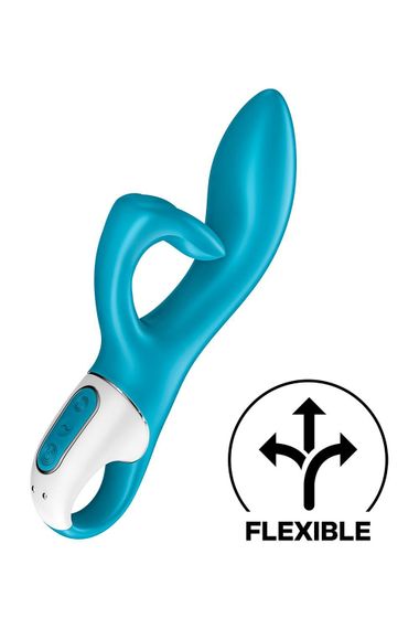 Вібратор-кролик із потрійним відростком Satisfyer Embrace me Turquoise, 2 мотори, діаметр 3,6 см | Зображення 2