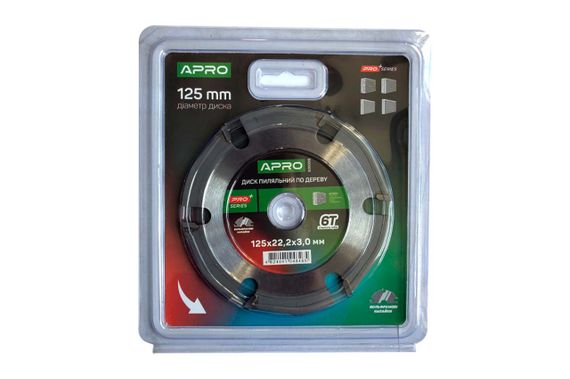 Диск пильный по дереву Apro - 125 x 22,2мм x 6T PRO | Зображення 1