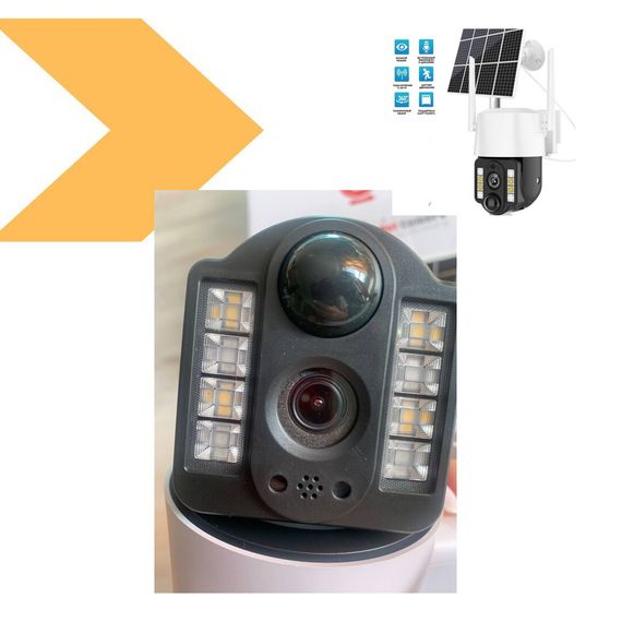 Камера відеоспостереження вулична із сонячною панеллю 4G ЧОРНА SIM CARTA PTZ v380pro 4MP (46430-TP15_1378) | Зображення 1