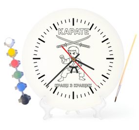 Детский набор для творчества часы-раскраска Карате 30 см (Г0030)