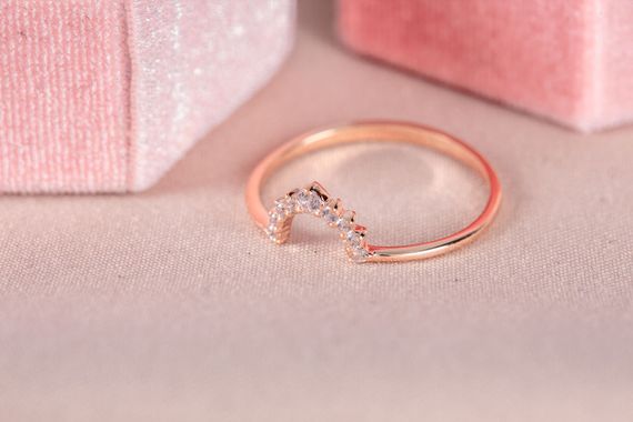 Кольцо из красного золота с фианитами 19 | Зображення 6