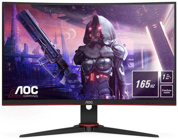 Монiтор TFT AOC 23.6&quot; C24G2AE/BK VA Curved 1ms 165Hz DP HDMI MM (C24G2AE/BK) | Зображення 1