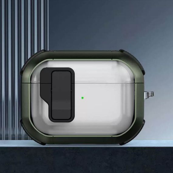 Футляр протиударний Locking Button для навушників Airpods Pro 2 / Pro Apple Green | Зображення 1