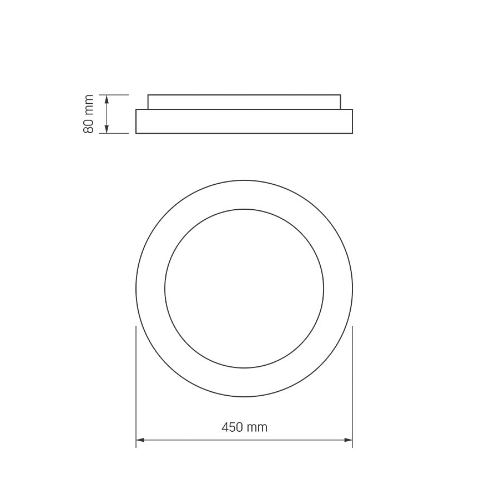 LED Світильник настінно-стельовий 72W 2700-6000К 220V кільцевий VLE-ERC-72B Videx | Зображення 3