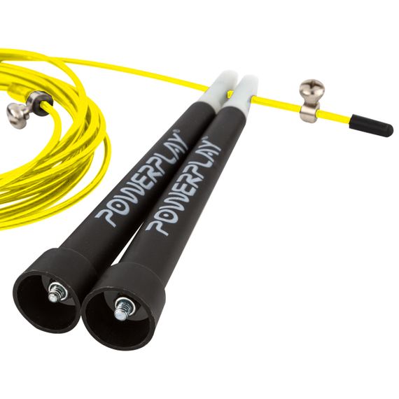 Скакалка швидкісна PowerPlay 4202 Ultra Speed Rope Жовта (2,9m.) | Зображення 4