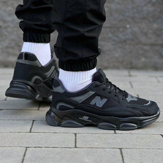 Кросівки  літні New Balance сітка чорні | Зображення 1