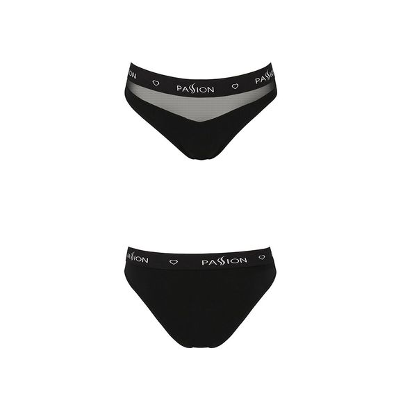 Трусики с прозрачной вставкой Passion PS006 PANTIES L, black | Зображення 4