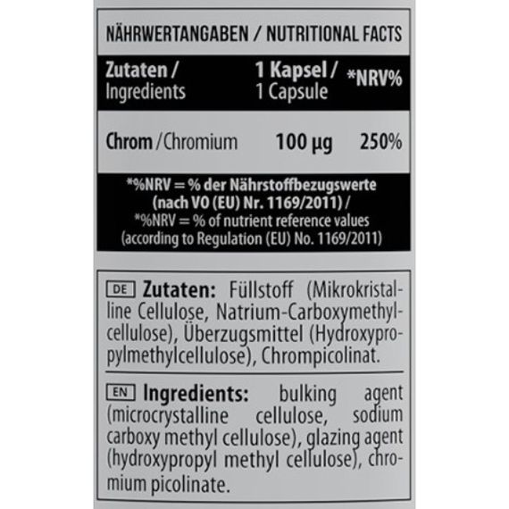 Микроэлемент Хром для спорта MST Nutrition Chromium Picolinate 100 Caps | Зображення 1