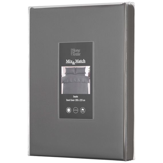 Підковдра Ardesto Mix&Match Premium, 200х220см, 100% бавовна, сатин, сірий (ART2022DVY) | Зображення 2