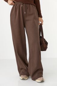 Спортивні штани з плюшевим начісом - коричневий цвет, L (є розміри)