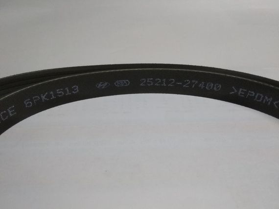 Ремінь генератора струмковий Hyundai/KIA CRDi, MOBIS (2521227400) 6PK1513 (25212-27400) | Зображення 1