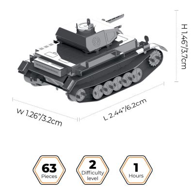 Конструктор Metal Time коллекционная модель Pz.Kpfw. II Ausf. G (MT061) | Зображення 1