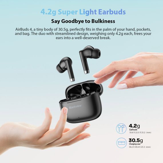 Навушники Blackview AirBuds 4 White (6931548312666) | Зображення 7