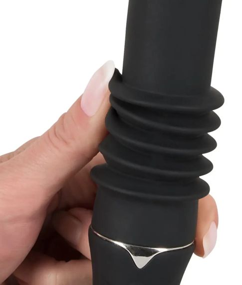 Вібратор із фрикціями реалістичний на присосці You2Toys чорний, 28.5 х 3.2 см Sex Aura | Зображення 5