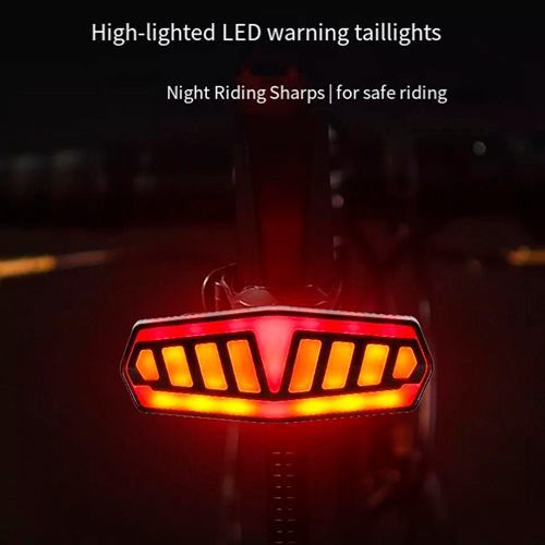 Задній габаритний велоліхтар з поворотами FY-1828, дистанційний пульт, ЗП Type-C, АКБ CR2032 | Зображення 8