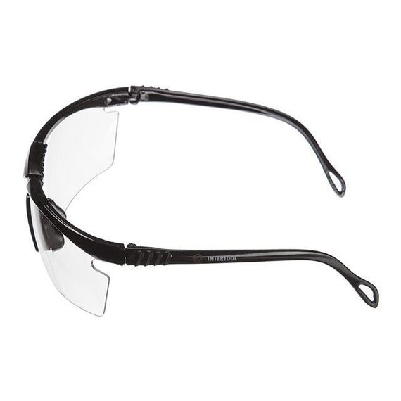 Окуляри захисні прозорі, матеріал лінз полікарбонат, матеріал завушників полікарбонат чорного кольору, захист від1 | Зображення 3
