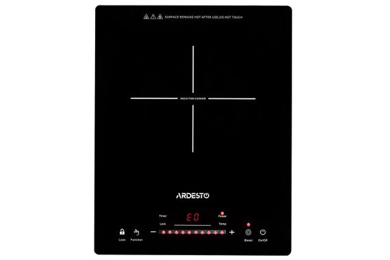 Индукционная электроплитка Ardesto ICS-B118 - 1 конфорка 1800Вт/ таймер/ boost/ черная (ICS-B118) | Зображення 1