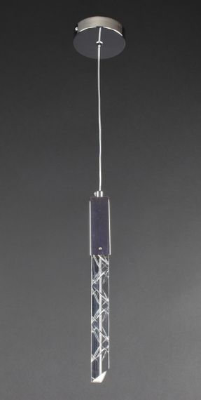 Люстра світлодіодна підвісна LED світильник для квартири на стелю лед 27631 Хром 35-200х10х10 см.