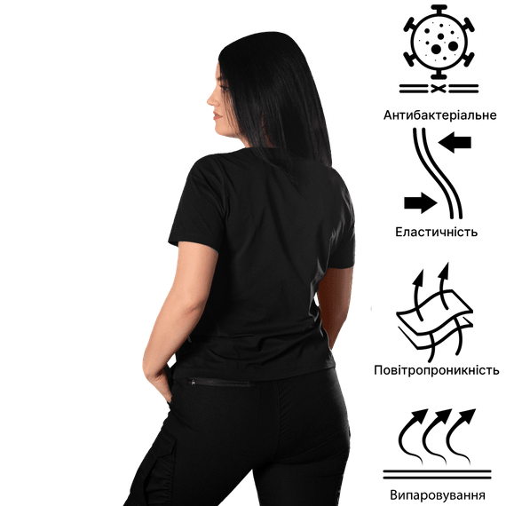 Футболка Pani Totem Logo V-neck Чорна (8284), XXL | Зображення 2