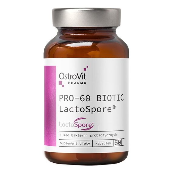 Энзимы для спорта OstroVit Pharma PRO-60 BIOTIC LactoSpore 60 Caps