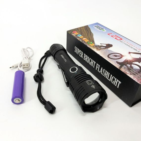 Ліхтар ручний акумуляторний PLD-11-4XPE(RGB), Кишеньковий ліхтар із usb зарядкою, Тактичний ліхтар police | Зображення 8