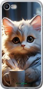 Чохол на iPhone SE 2022 Білий кіт "5646u-3737-2448"