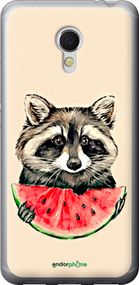 Чохол на Meizu MX6 Єнотик з кавуном "4605t-259-2448"