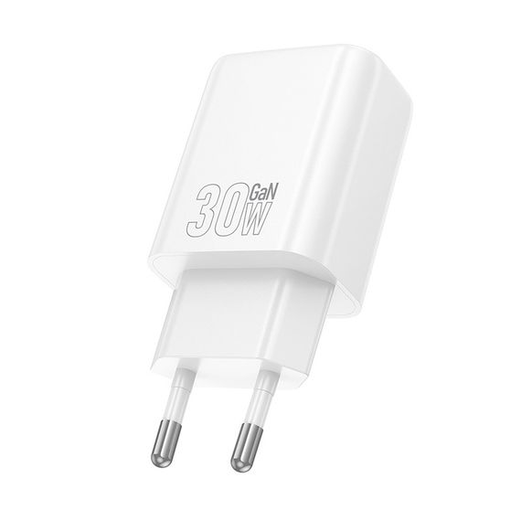 МЗП Hoco N63 Gentle PD30W+QC3.0 (1USB-A/1C) + кабель Type-C to Lightning White | Зображення 7