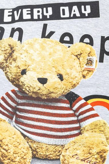 Футболка жіноча з принтом колір світло-сірий розмір M FA_006570 | Зображення 4