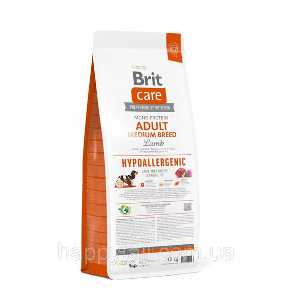 Гипоаллергенный корм Brit Care Dog Hypoallergenic Adult Medium Breed (ягненок и рис), 12 кг | Зображення 4