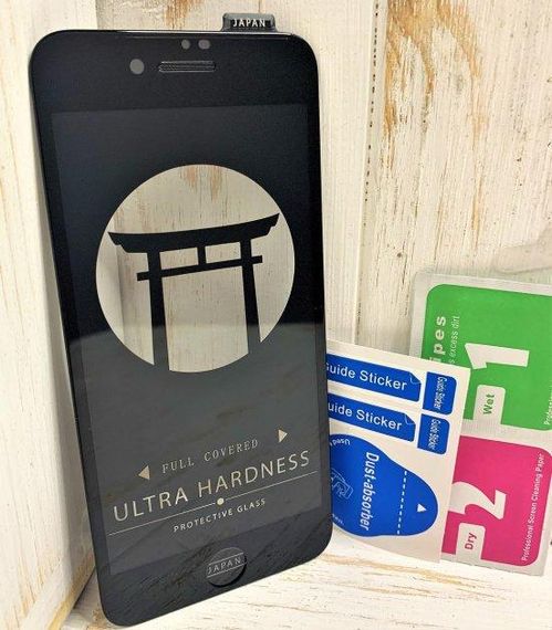 Захисне скло Japan HD Premium 5D для iPhone 6 /6S (повне проклеювання на весь екран) Чорне