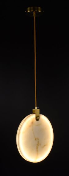 Люстра світлодіодна підвісна LED світильник для квартири на стелю лед 26685 Латунь 30-150х10х25 см. | Зображення 1