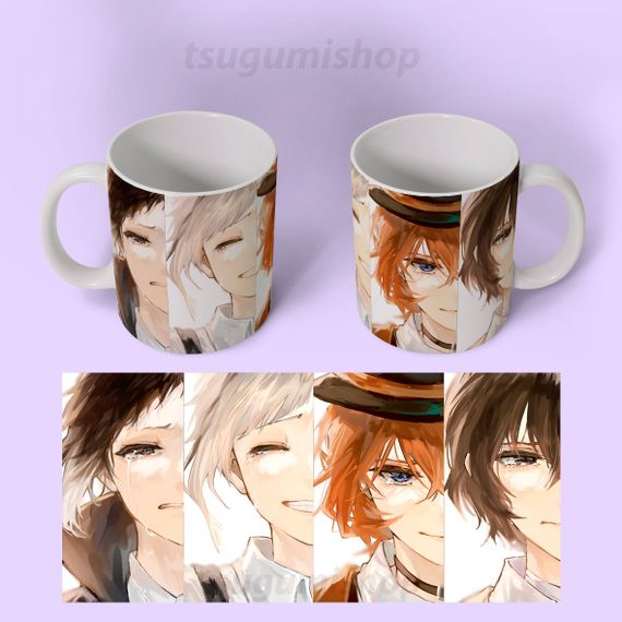 Чашка/Горнятко "Бродячі пси - літературні генії/Bungou Stray Dogs"