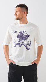 Футболка з принтом чоловіча LAWA P-MB02359 M Молочний shop (2000999456862)