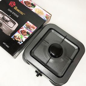 Газова плита DOMOTEC MS-6601 на 1 конфорку. Колір: сірий JS-24