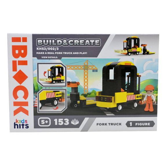 Конструктор "Погрузчик" KH53/002/3 Junior Kids hits Build & create IBLOCK, 153 детали, в коробке (6904813683372) | Зображення 2