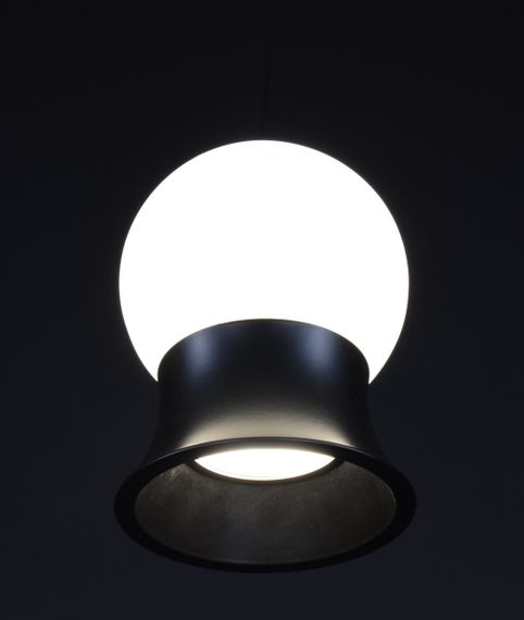 Люстра світлодіодна підвісна LED світильник для квартири на стелю лед 27613 Чорний 20-180х10х10 см. | Зображення 3