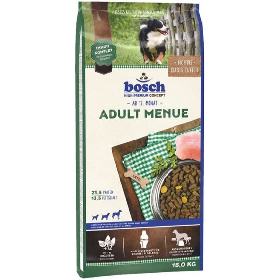 Сухий корм для дорослих собак Bosch Adult Menu 15 кг (4015598013666)