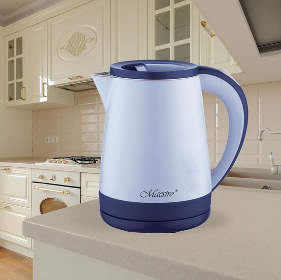 Электрочайник Maestro MR-037-BLUE, 1.2 л, 1600 Вт, с двойными стенками | Зображення 3