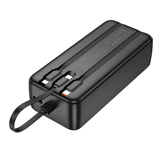 Портативное ЗУ Power Bank Hoco J132B Sabio 22.5W+PD20W with 3 cables 30000 mAh Black | Зображення 2