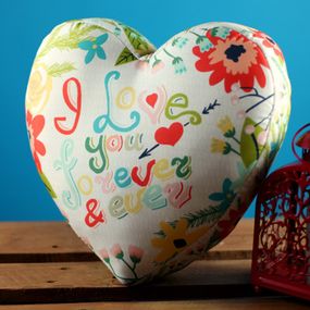 Подушка серце 3D I love you forever & ever 40х40х7,5 см (3DPS_WOL022)