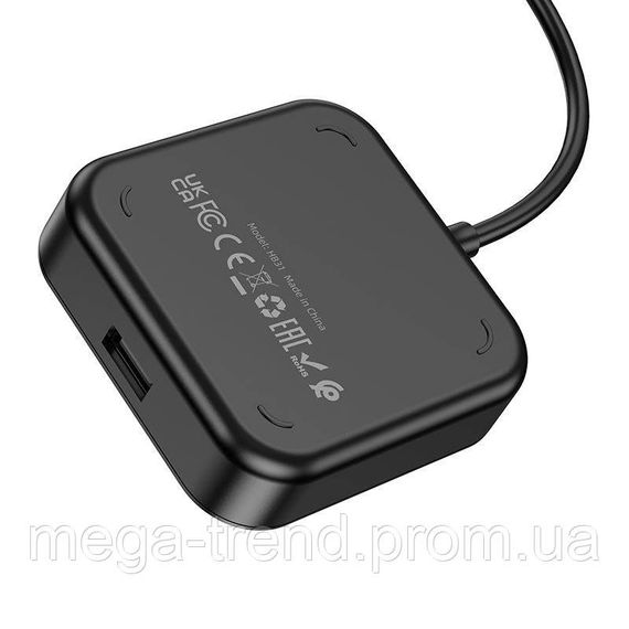 Hub адаптер Hoco Easy 4-in-1 converter HB31 (USB to USB2.0*4) (L = 1.2 M) | Зображення 3