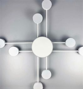 Люстра світлодіодна стельова LED світильник для квартири на стелю лед 26460 Білий 10х100х100 см.