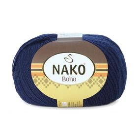 Шкарпеткова пряжа Nako Boho, темно-синій 2418