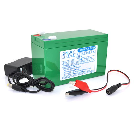 Акумуляторна батарея літієва QSuo 12V 8A з елементами Li-ion 18650 (150X64,5X97,7) + зарядное устройство 12,6V/1A + крокодилы